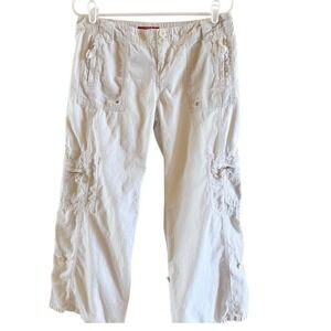 Vintage Y2K BeBop Low Rise Sz 4 Cargo Pants Corduroy Pocket Details